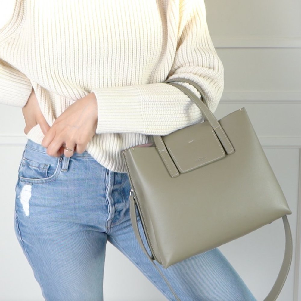 😍The Stella Genuine Leather Satchel Bag - Moss - Picture 14 of 14